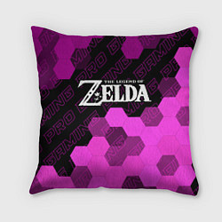 Подушка квадратная Zelda pro gaming посередине, цвет: 3D-принт