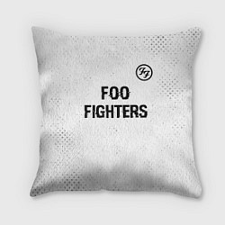 Подушка квадратная Foo Fighters glitch на светлом фоне посередине, цвет: 3D-принт