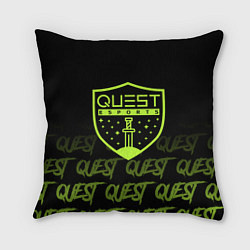 Подушка квадратная Quest esports, цвет: 3D-принт
