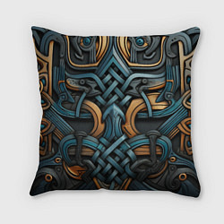 Подушка квадратная Асимметричный узор в скандинавском стиле, цвет: 3D-принт