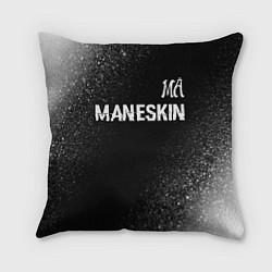 Подушка квадратная Maneskin glitch на темном фоне посередине, цвет: 3D-принт