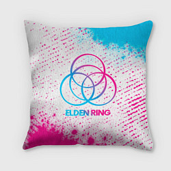 Подушка квадратная Elden Ring neon gradient style, цвет: 3D-принт