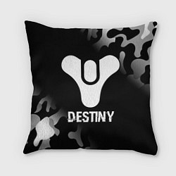 Подушка квадратная Destiny glitch на темном фоне, цвет: 3D-принт