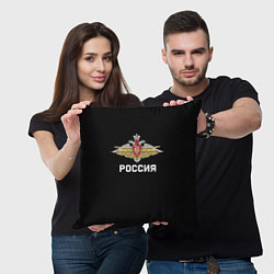 Подушка квадратная Армия России герб, цвет: 3D-принт — фото 2