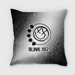 Подушка квадратная Blink 182 glitch на светлом фоне, цвет: 3D-принт
