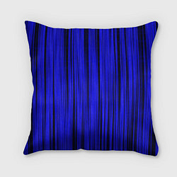 Подушка квадратная Абстрактные полосы ультрамарин, цвет: 3D-принт