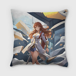 Подушка квадратная Аниме девушка с мечом, цвет: 3D-принт