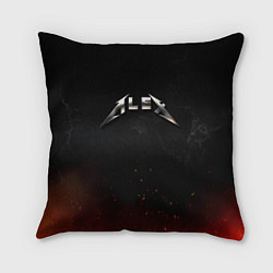 Подушка квадратная Алекс в стиле Металлика, цвет: 3D-принт