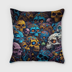 Подушка квадратная Psy skulls, цвет: 3D-принт