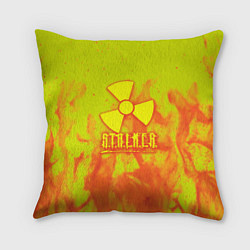 Подушка квадратная Stalker yellow flame, цвет: 3D-принт