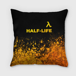 Подушка квадратная Half-Life - gold gradient посередине, цвет: 3D-принт