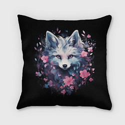Подушка квадратная Романтичная белая волчица, цвет: 3D-принт