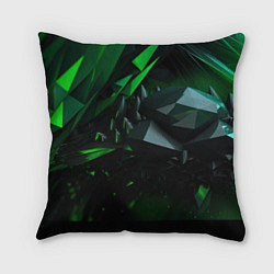 Подушка квадратная Гармония зеленого хаоса, цвет: 3D-принт