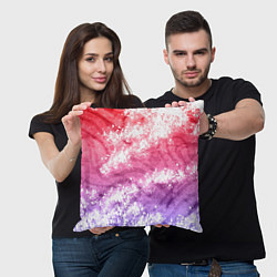 Подушка квадратная Сине-красная абстракция, цвет: 3D-принт — фото 2