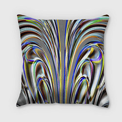 Подушка квадратная Струйчатый перламутровый узор, цвет: 3D-принт