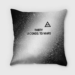 Подушка квадратная Thirty Seconds to Mars glitch на светлом фоне посе, цвет: 3D-принт