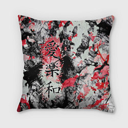Подушка квадратная Японский стиль иероглифы, цвет: 3D-принт