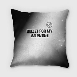 Подушка квадратная Bullet For My Valentine glitch на светлом фоне пос