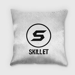 Подушка квадратная Skillet glitch на светлом фоне, цвет: 3D-принт