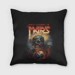 Подушка квадратная Thirty seconds to mars skull, цвет: 3D-принт