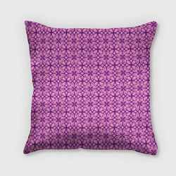 Подушка квадратная Фиолетовый орнамент, цвет: 3D-принт