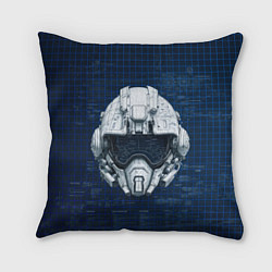 Подушка квадратная Шлем пилота космического корабля, цвет: 3D-принт