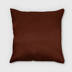 Подушка квадратная Красно-коричневый узоры, цвет: 3D-принт