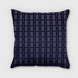 Подушка квадратная Тёмно-синий паттерн кружочки, цвет: 3D-принт