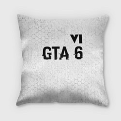 Подушка квадратная GTA 6 glitch на светлом фоне посередине, цвет: 3D-принт