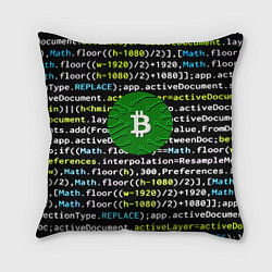 Подушка квадратная Bitcoin сатоши, цвет: 3D-принт