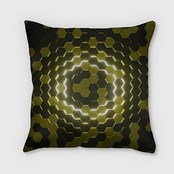 Подушка квадратная Гексагональная броня, цвет: 3D-принт