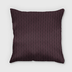Подушка квадратная Чёрный узор на тёмно-красном, цвет: 3D-принт