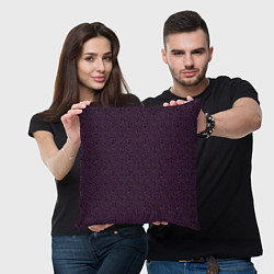 Подушка квадратная Фиолетовый имитация шкуры змеи, цвет: 3D-принт — фото 2