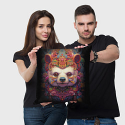 Подушка квадратная Медведь мифический, цвет: 3D-принт — фото 2
