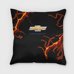 Подушка квадратная Chevrolet лого шторм, цвет: 3D-принт