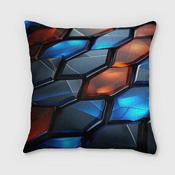 Подушка квадратная Прозрачные абстрактные плиты, цвет: 3D-принт