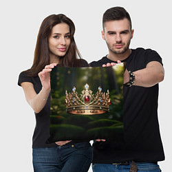 Подушка квадратная Королевская корона узорная, цвет: 3D-принт — фото 2