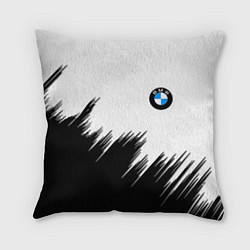 Подушка квадратная BMW чёрные штрихи текстура, цвет: 3D-принт