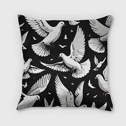 Подушка квадратная Белый голубь мира