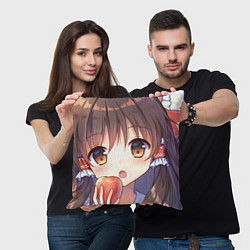 Подушка квадратная Touhou Project Рейму яблоко, цвет: 3D-принт — фото 2