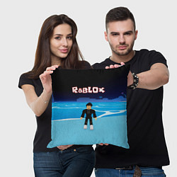 Подушка квадратная Мальчик Роблокс, цвет: 3D-принт — фото 2