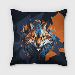 Подушка квадратная Мудрый волк, цвет: 3D-принт