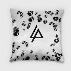 Подушка квадратная Linkin park краски текстура, цвет: 3D-принт