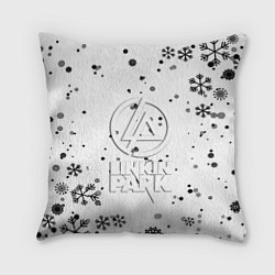 Подушка квадратная Linkin park текстура зима рок, цвет: 3D-принт