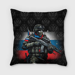 Подушка квадратная Русский солдат, цвет: 3D-принт