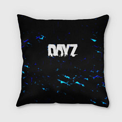 Подушка квадратная Dayz текстура краски голубые, цвет: 3D-принт