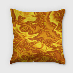 Подушка квадратная Абстракция жидкое золото, цвет: 3D-принт