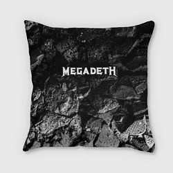Подушка квадратная Megadeth black graphite, цвет: 3D-принт