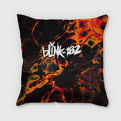 Подушка квадратная Blink 182 red lava, цвет: 3D-принт