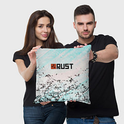 Подушка квадратная Rust game текстура, цвет: 3D-принт — фото 2